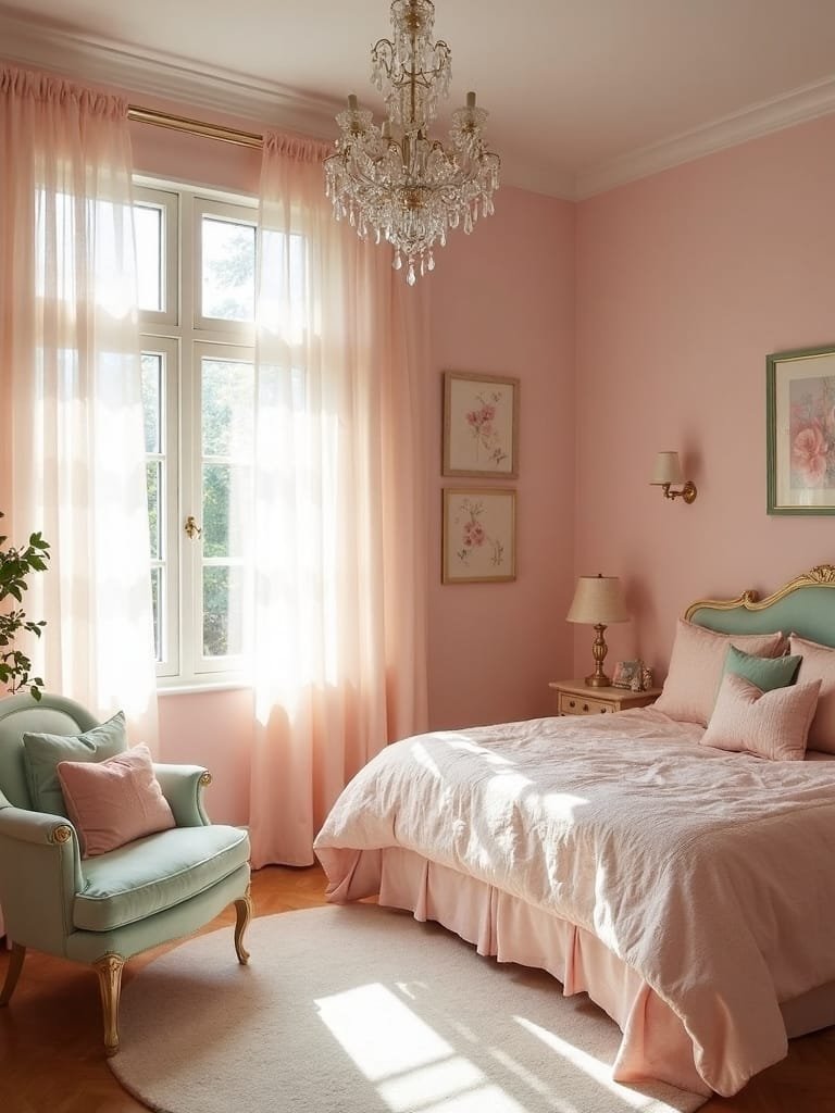 delicate hues of pink