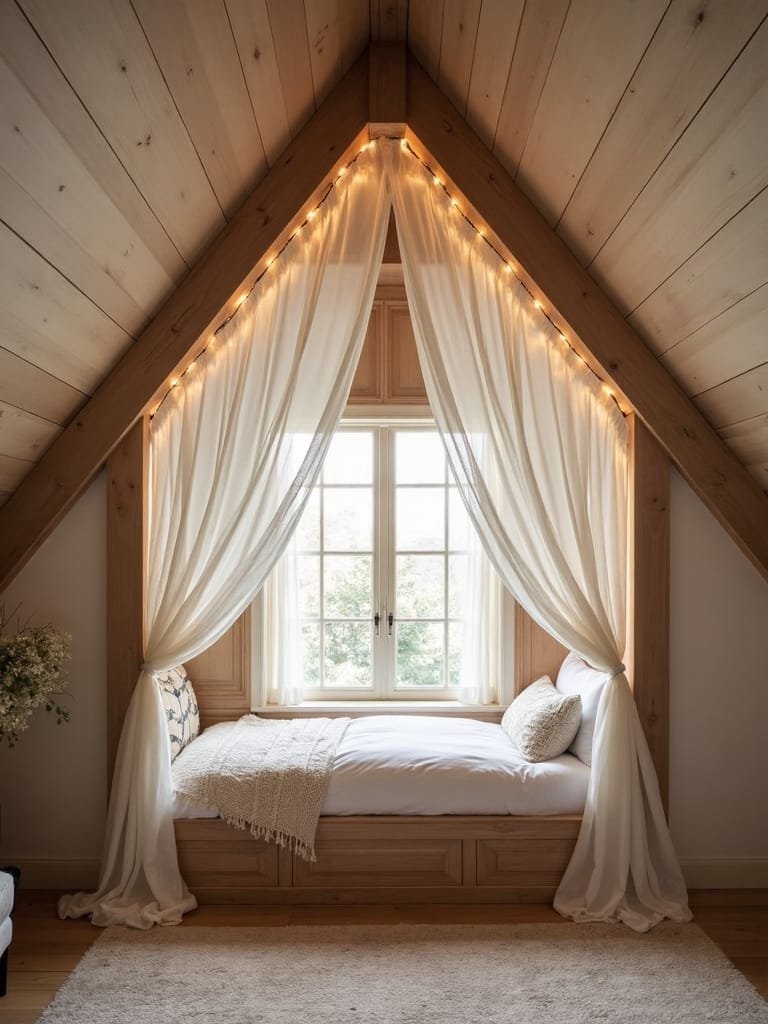 dramatic drapery bed nooks