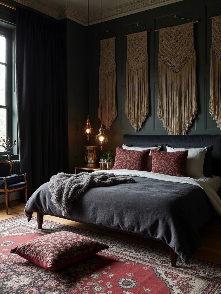 dramatic moody boho sanctuary