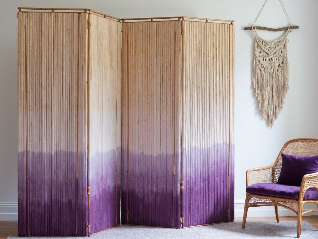 dreamy boho bamboo purple sanctuary