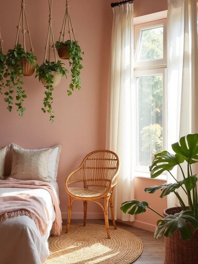 dreamy botanical boho studio space