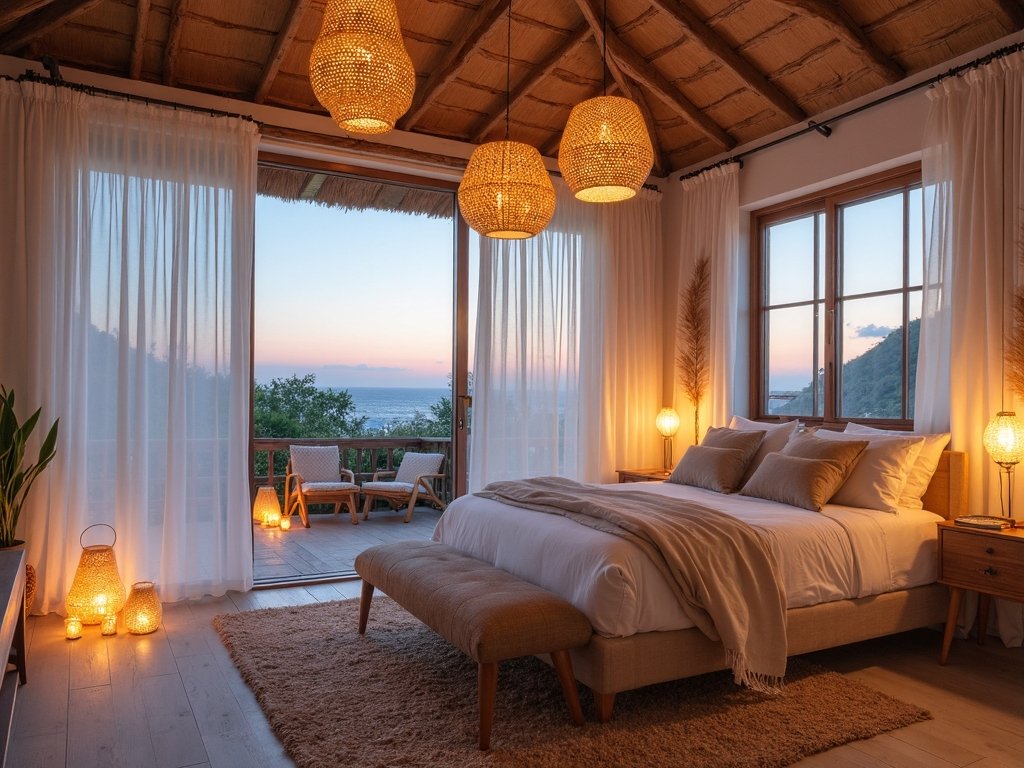 dreamy coastal retreat glowing warmth