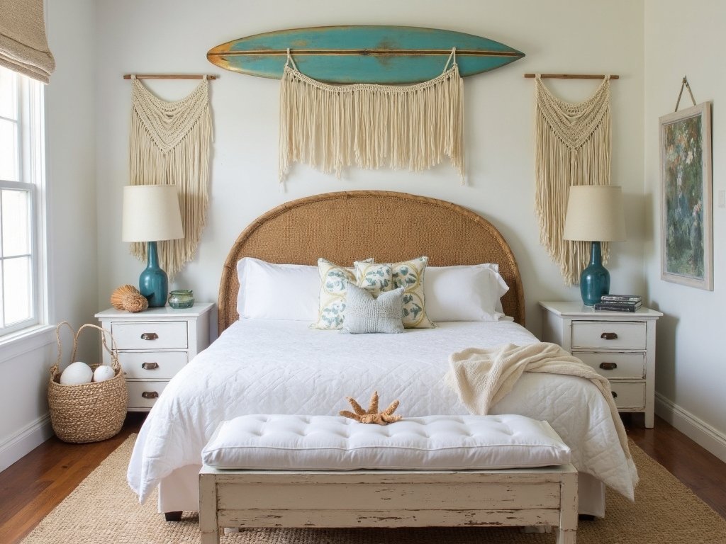 easygoing beach retreat with surf inspired accents