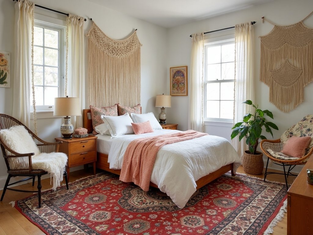 eclectic boho girl s bedroom design