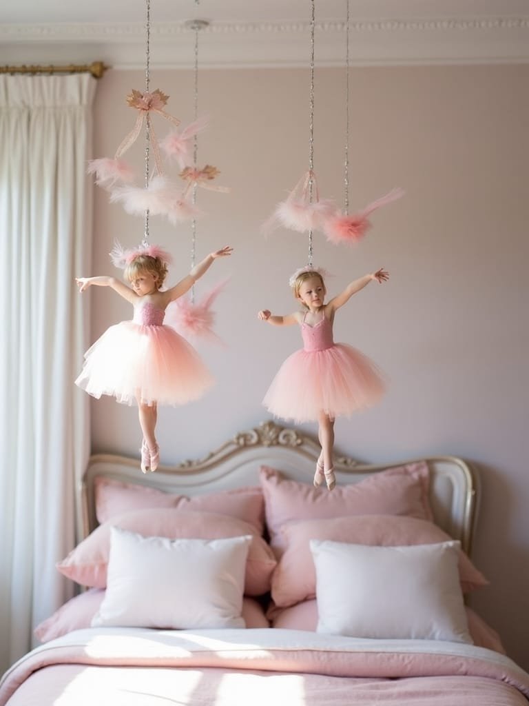 elegant suspended art pieces