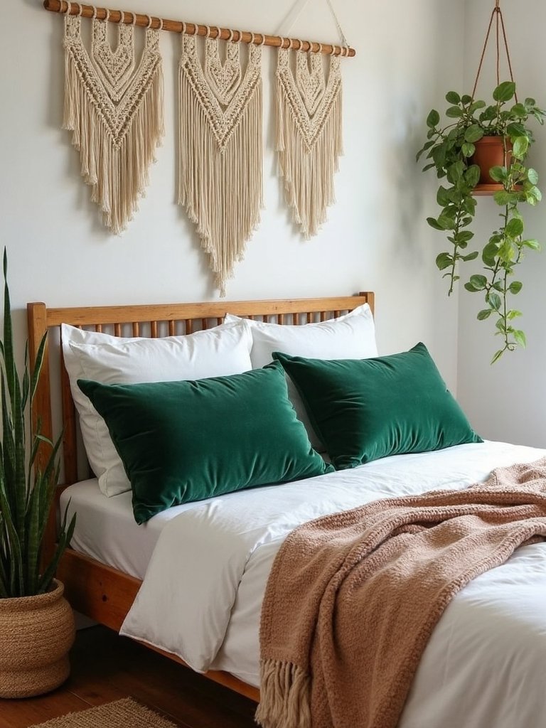 emerald earth toned boho textured