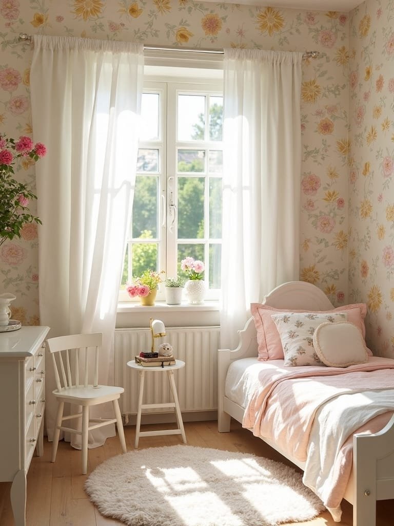 floral patterned wall decor