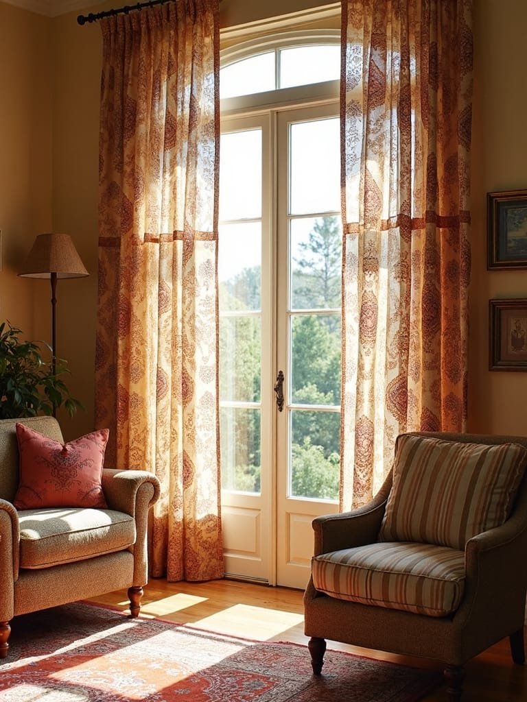 global patterned sheer curtains