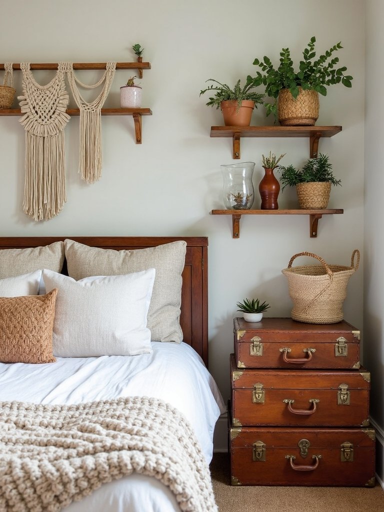 harmonious functional boho storage solutions