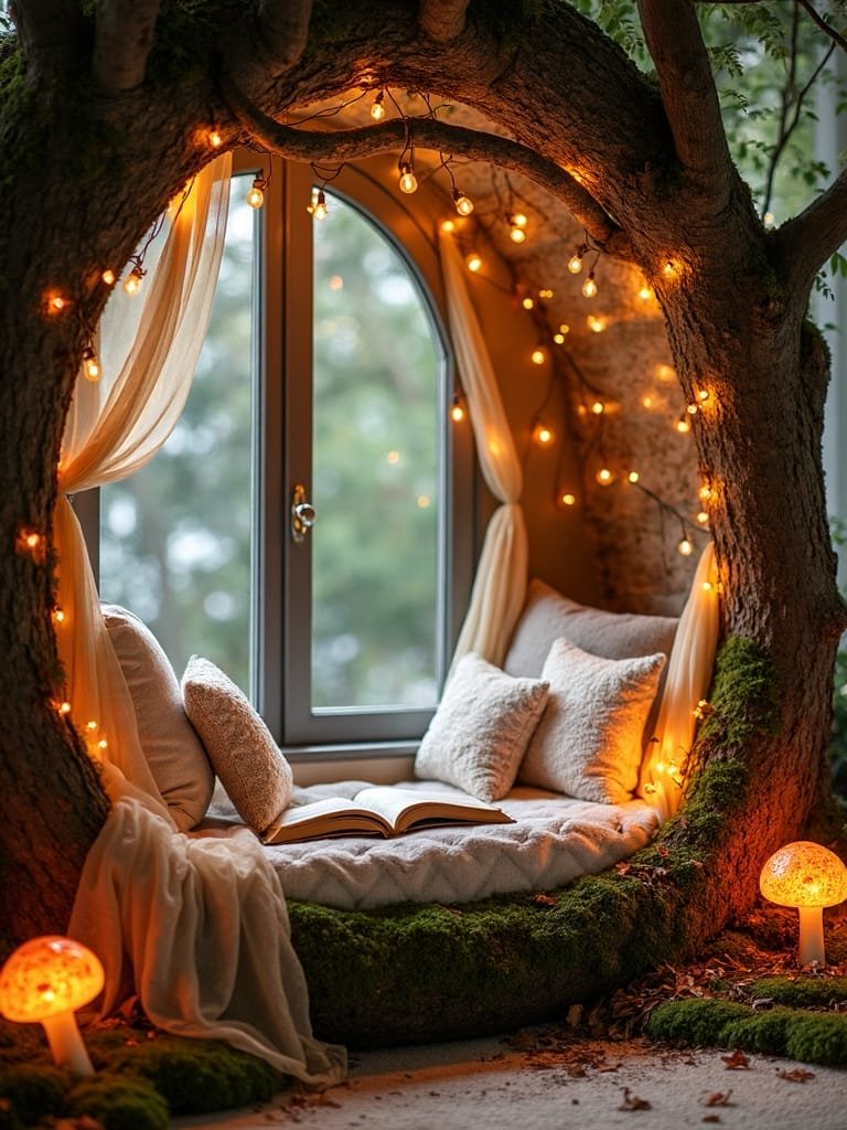hidden woodland reading spot
