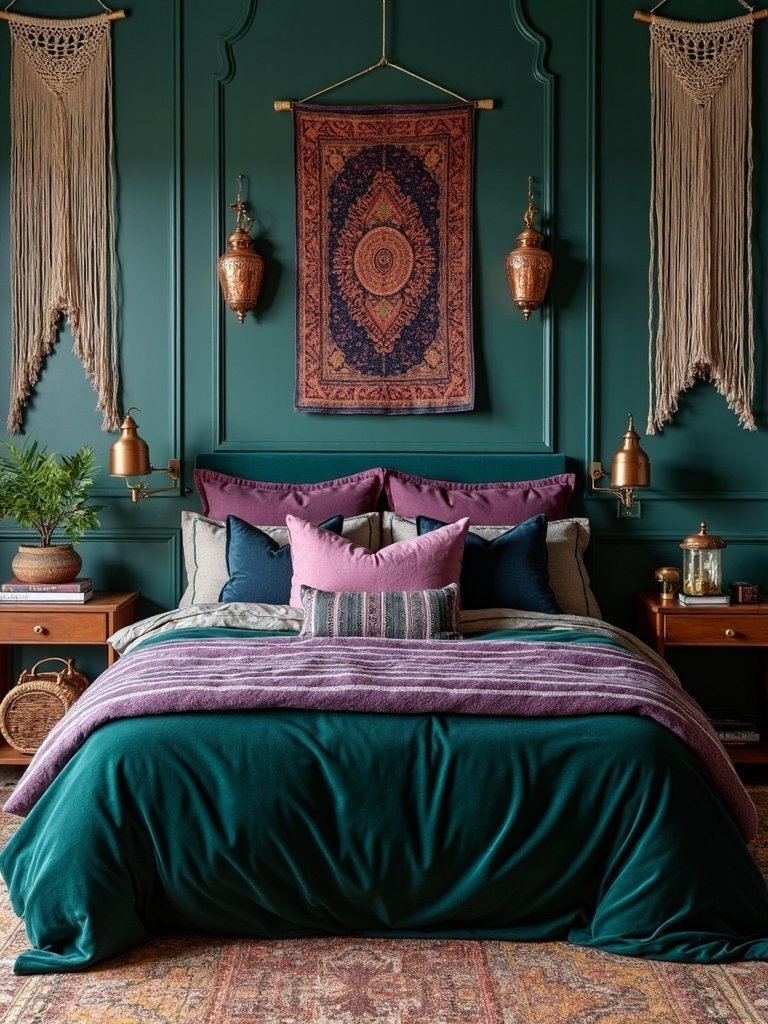 jewel toned bohemian sanctuary retreat