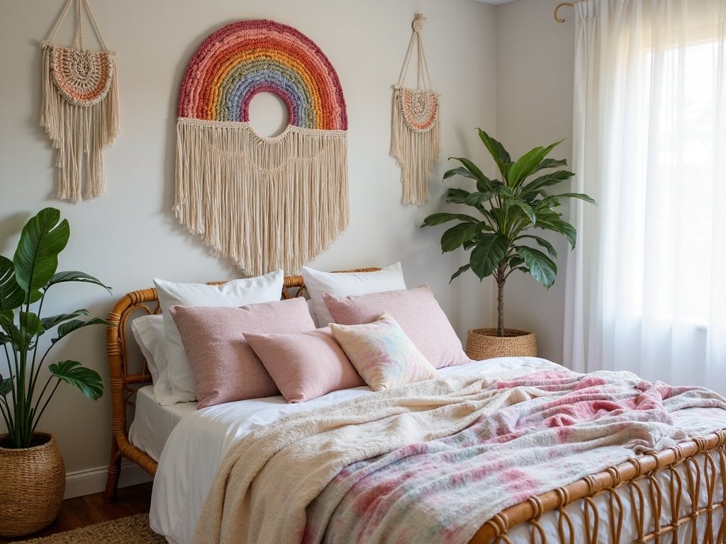 joyful whimsical bohemian bedroom transformation