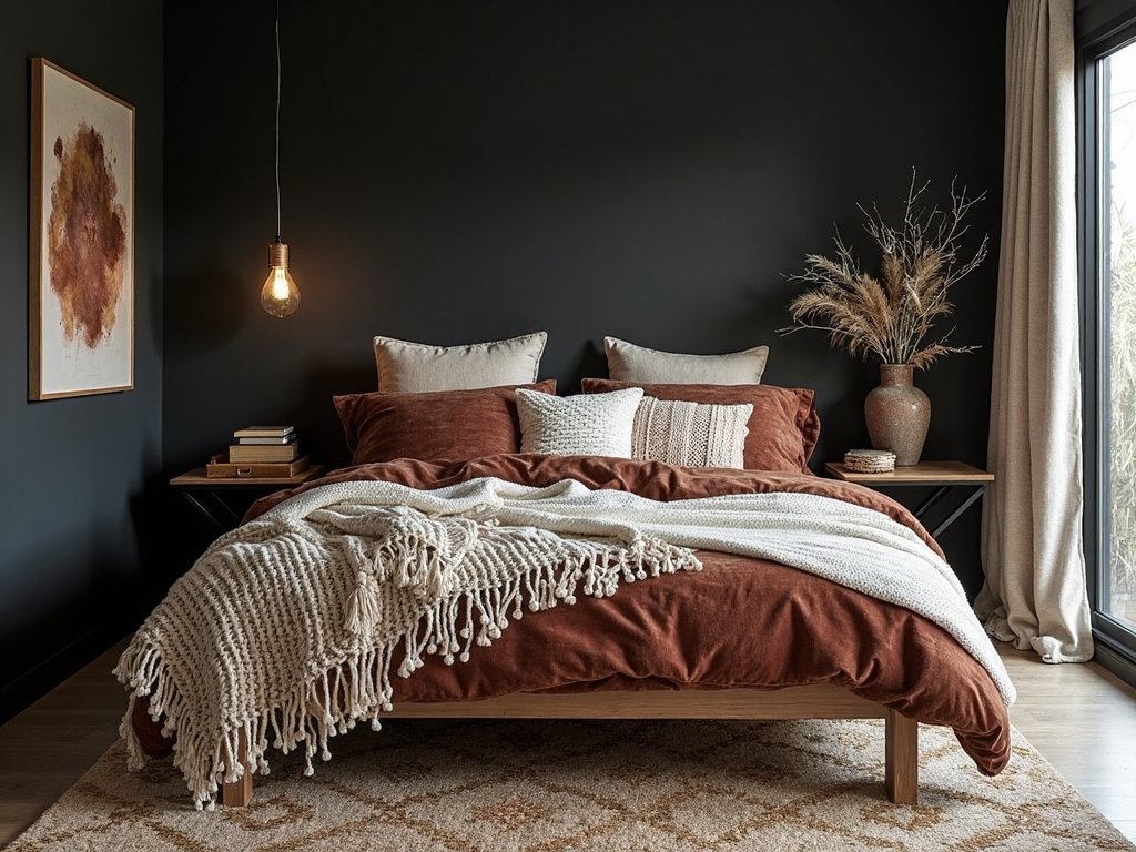 layered textiles depth comfort moody boho