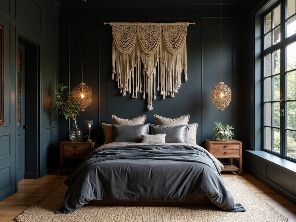 layered textured bohemian bedroom sanctuary