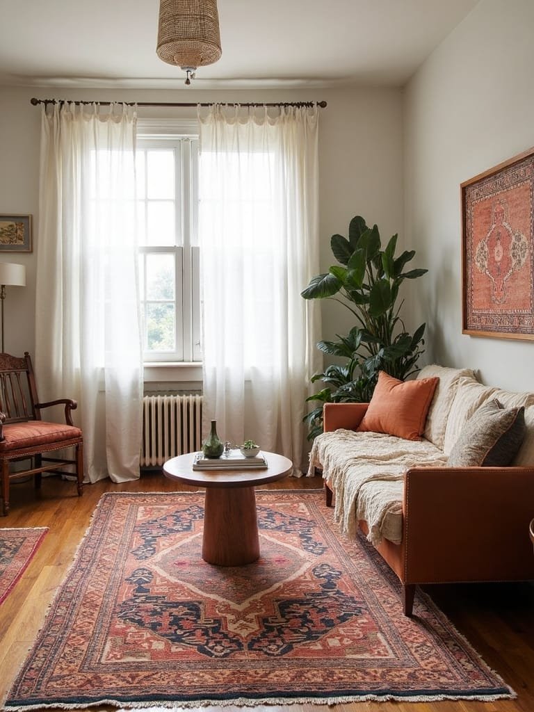 layering small rugs creatively