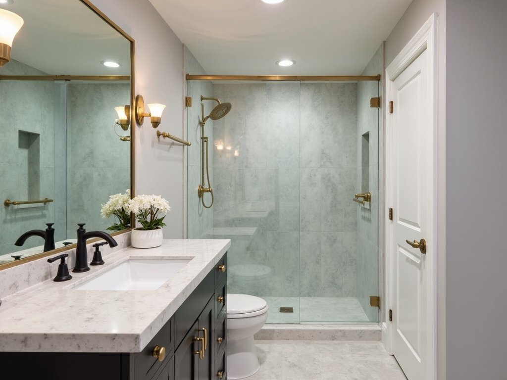 luxury designer fixtures transform bathroom