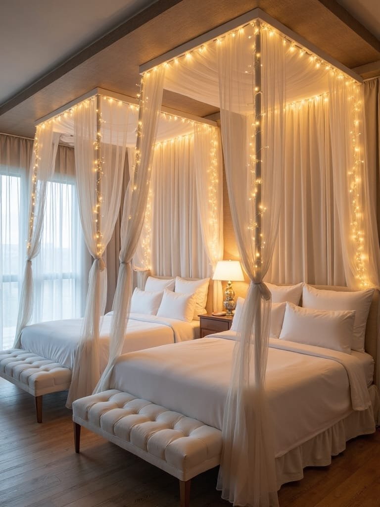 magical room dividing canopy beds