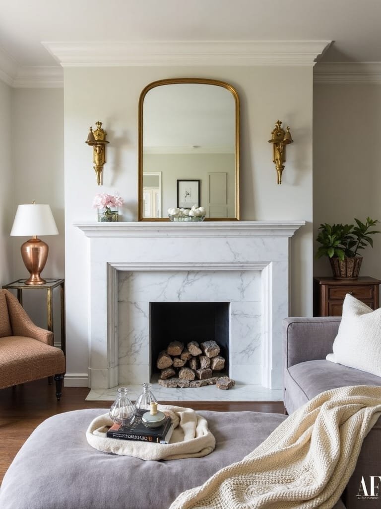 marble meets metallic elegance