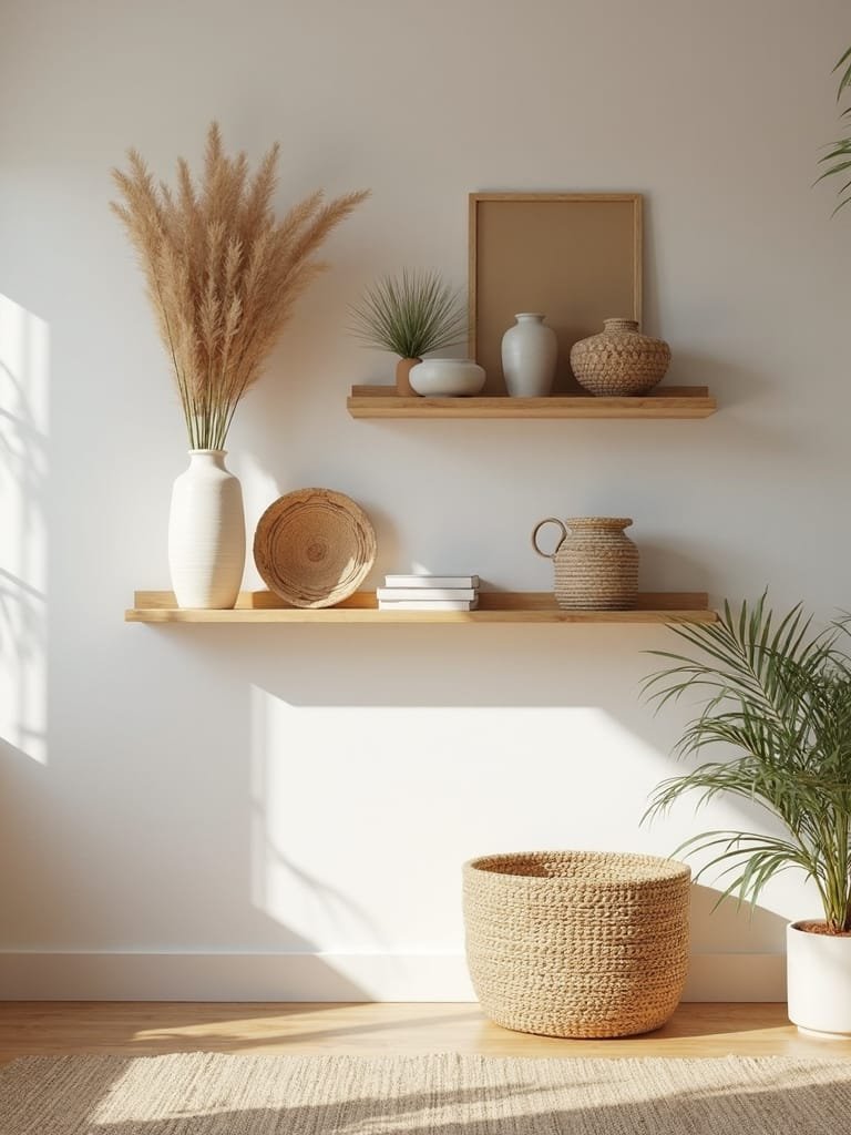 minimalist open shelving design