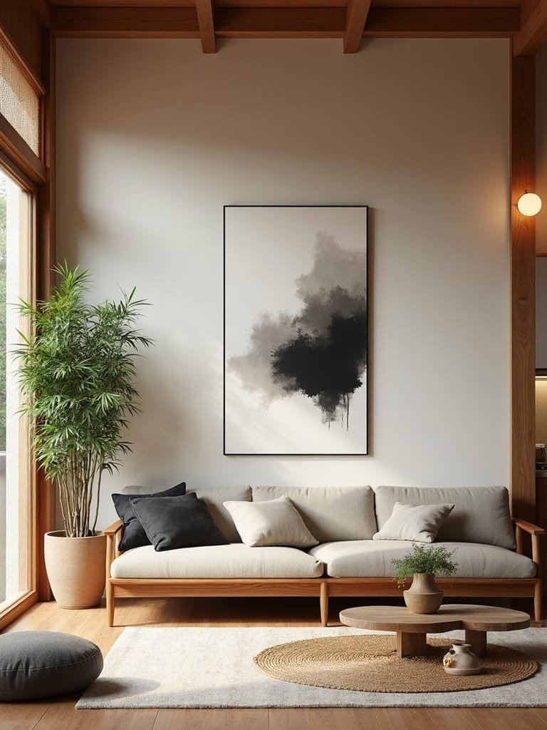 minimalist wall art display