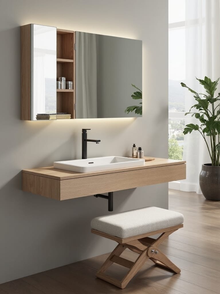 mirror with storage features