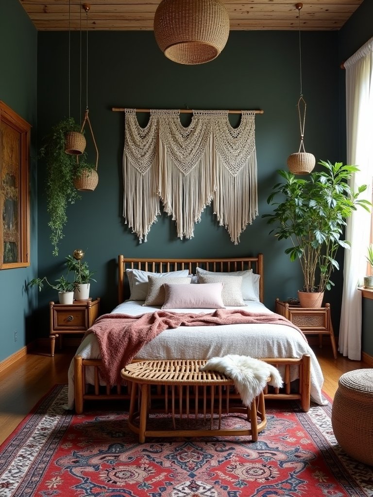 moody boho bedroom aesthetic
