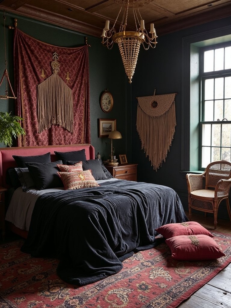 moody boho sanctuary with macram details
