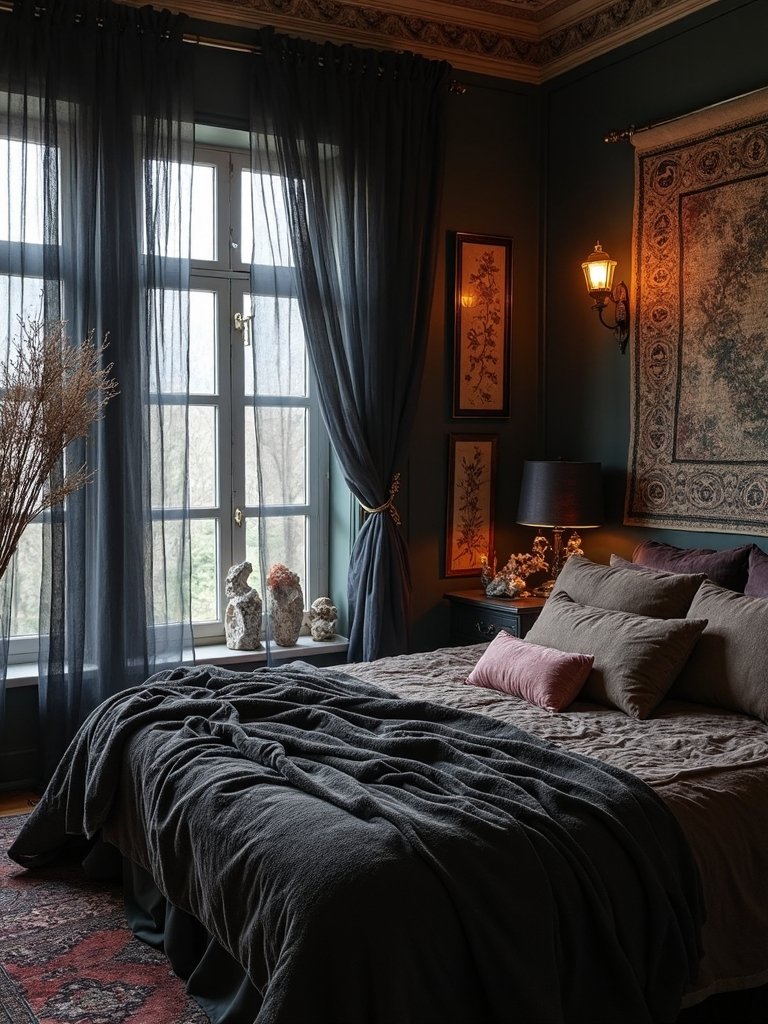 moonlit dark tranquil contrasting textures