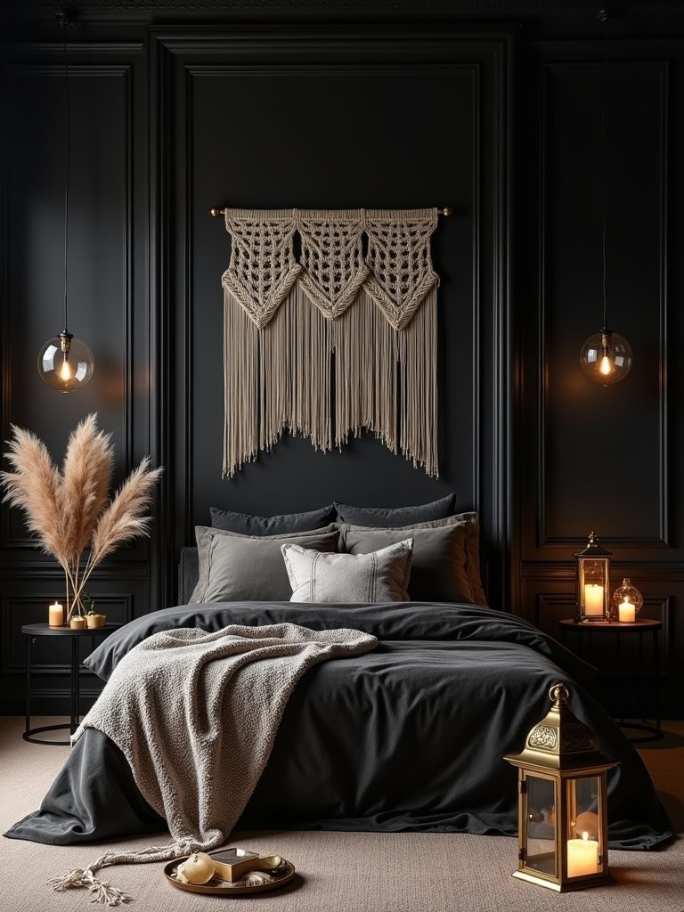 mysterious and cozy boho bedrooms