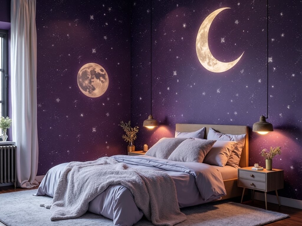 mystical celestial boho purple ambiance