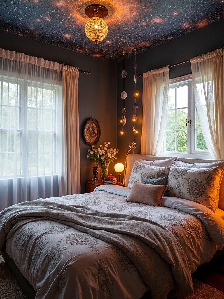 mystical celestial sanctuary bedroom aesthetic