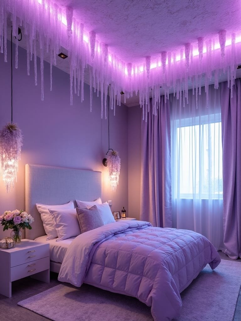 mystical violet crystal cavern