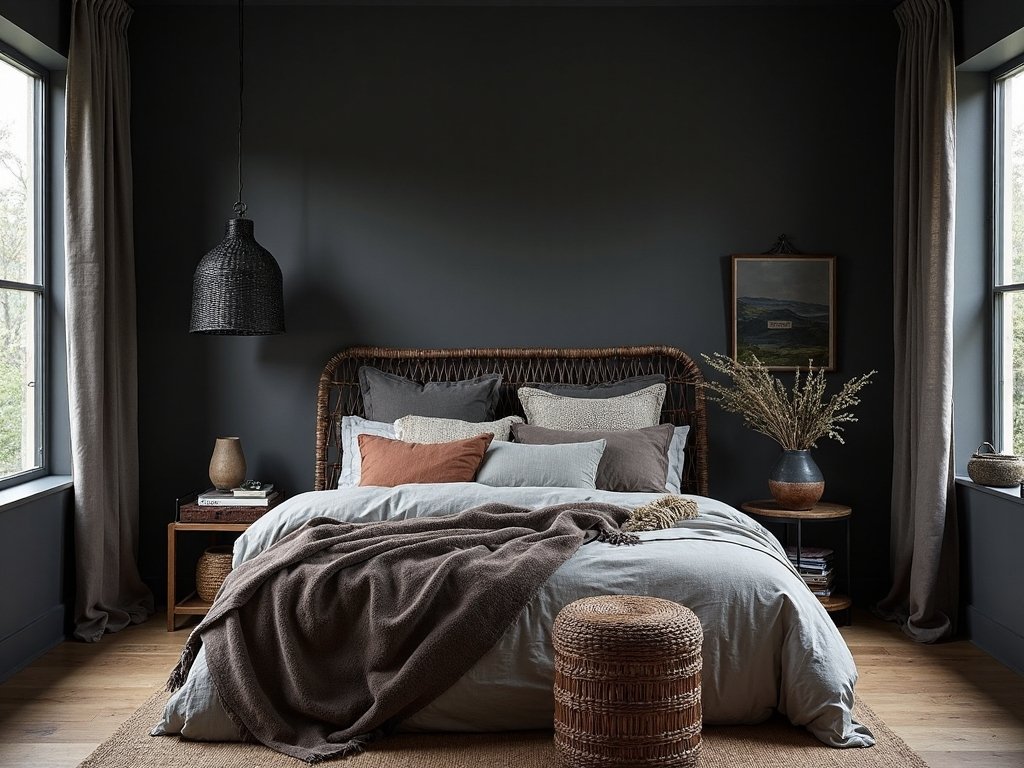 natural dark boho texture