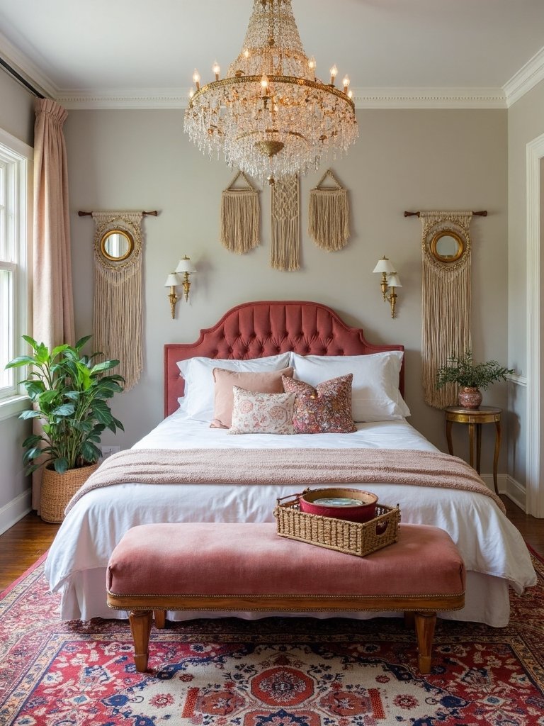 opulent bohemian bedroom luxe
