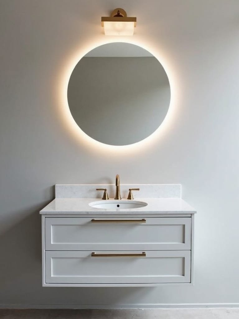 organized storage with mirrors