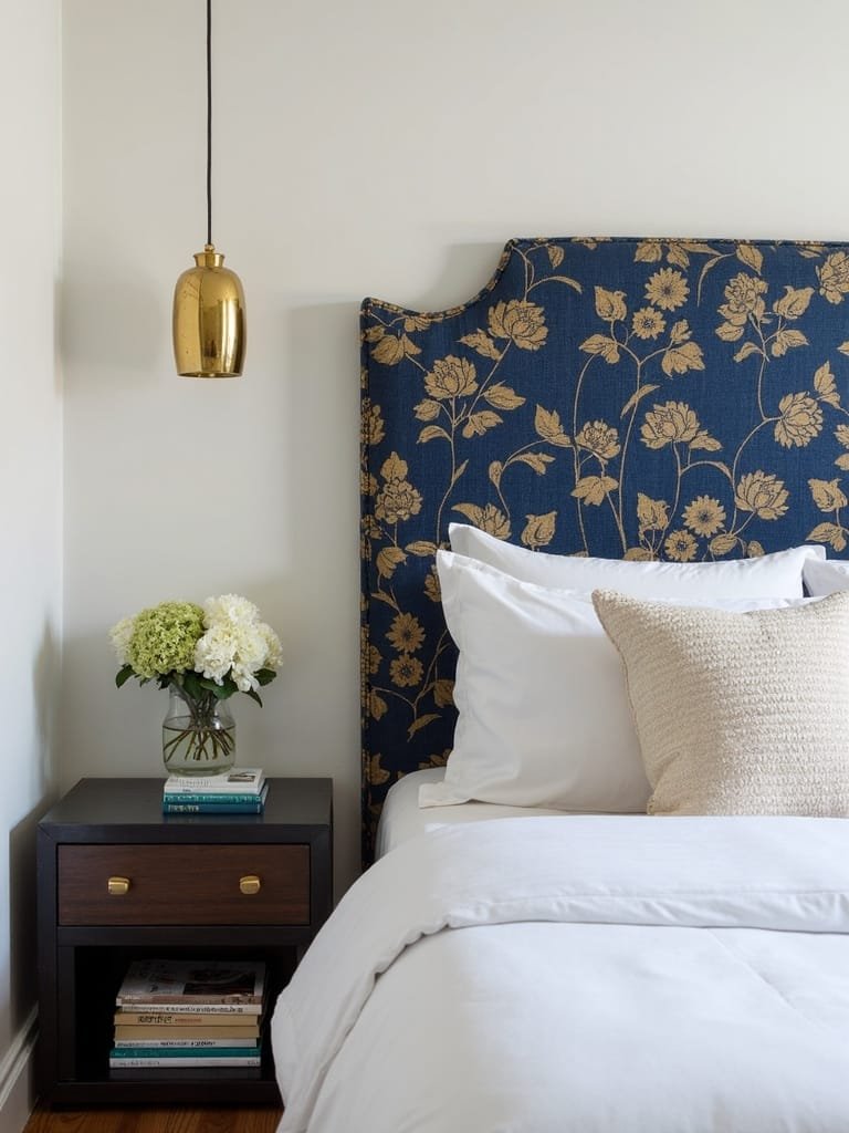patterned headboard home decor