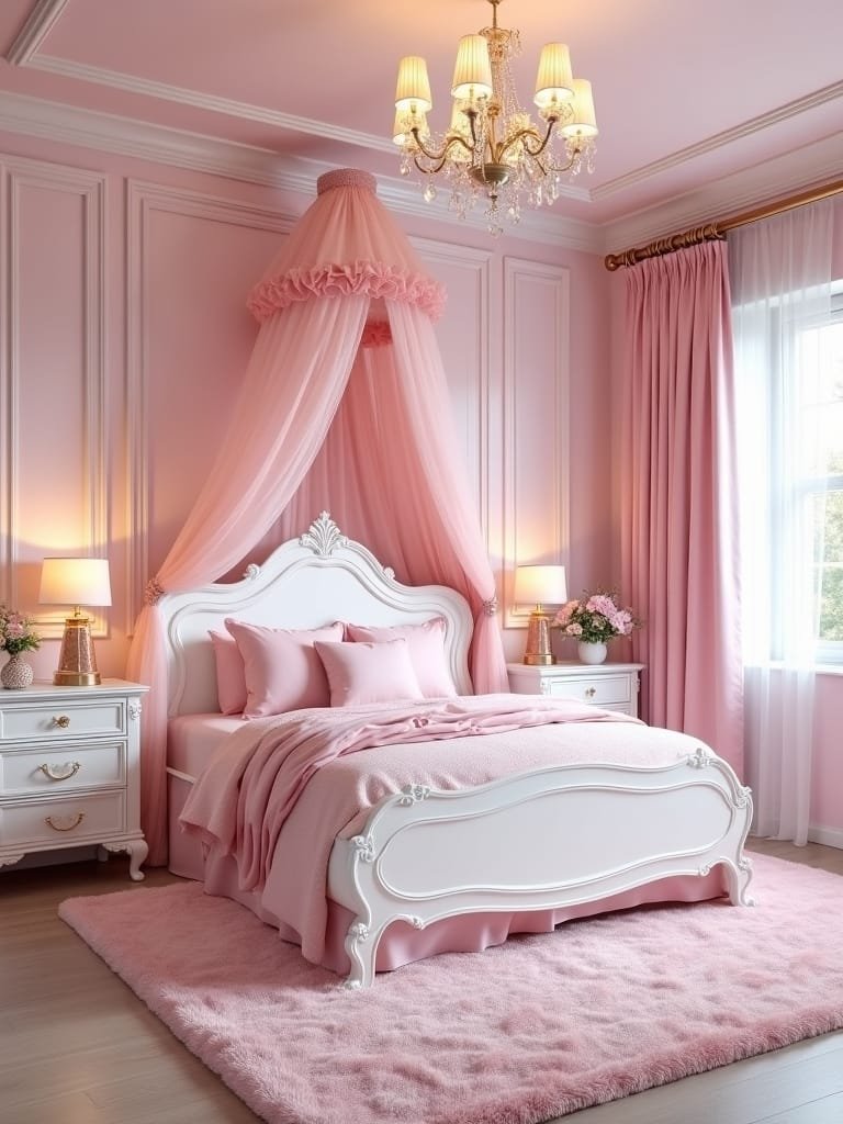 pink glam bedroom ideas