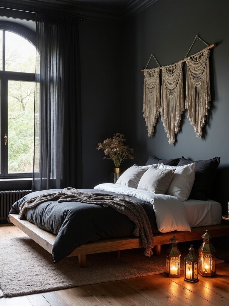refined bohemian dark minimalist aesthetic