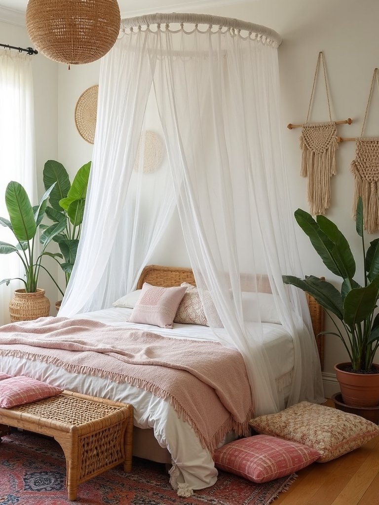 romantic boho canopy oasis