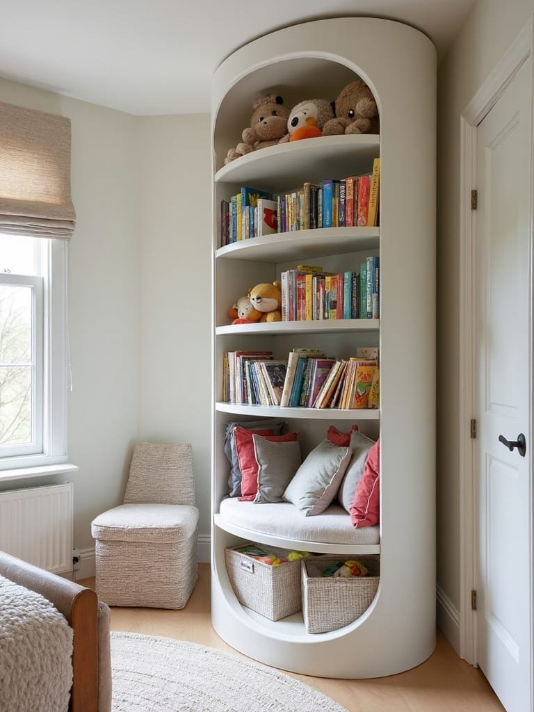 rotating book storage solution