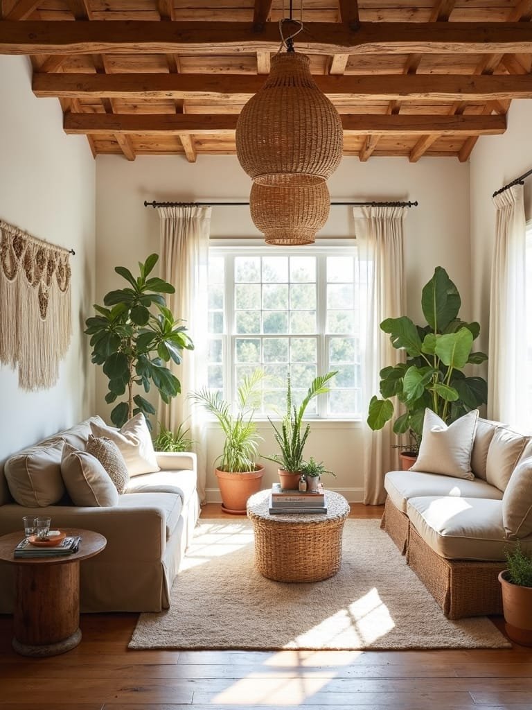 rustic beams and lighting