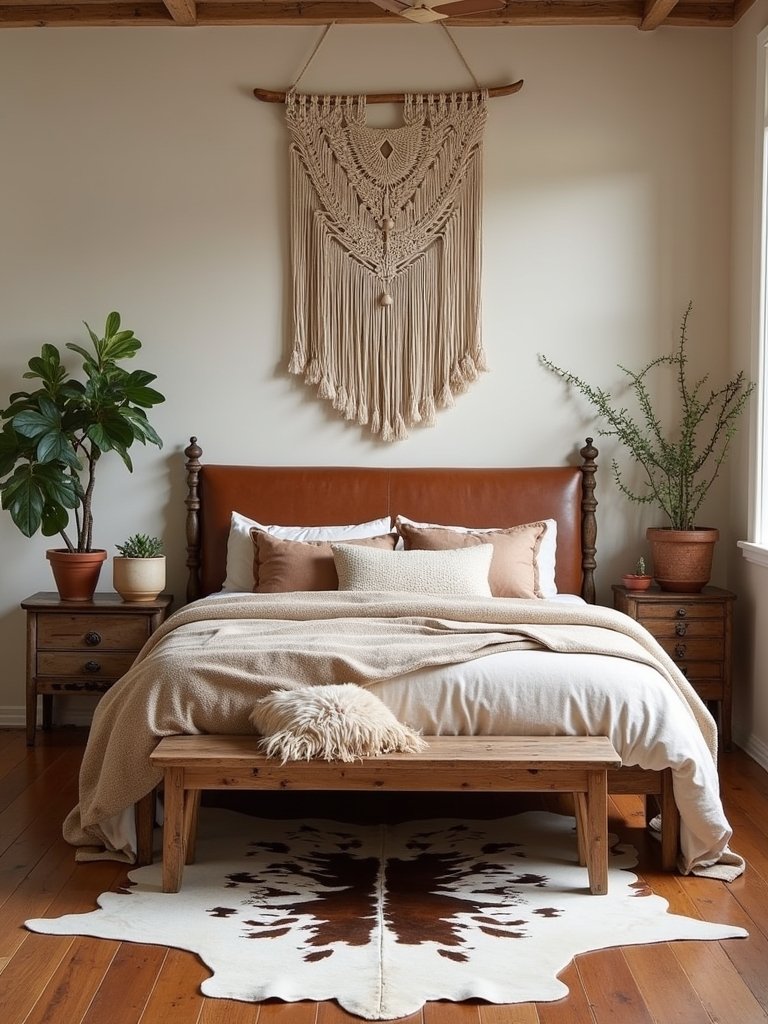 rustic boho western bedroom decor