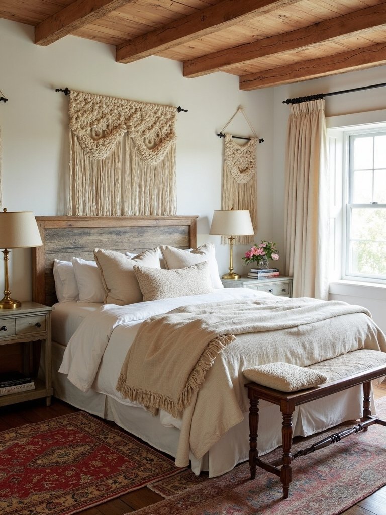 rustic chic farmhouse bedroom sanctuary