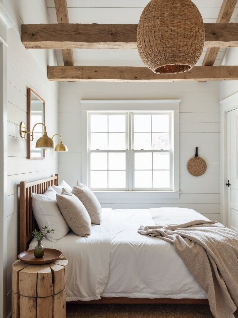 rustic farmhouse minimalist bedroom decor