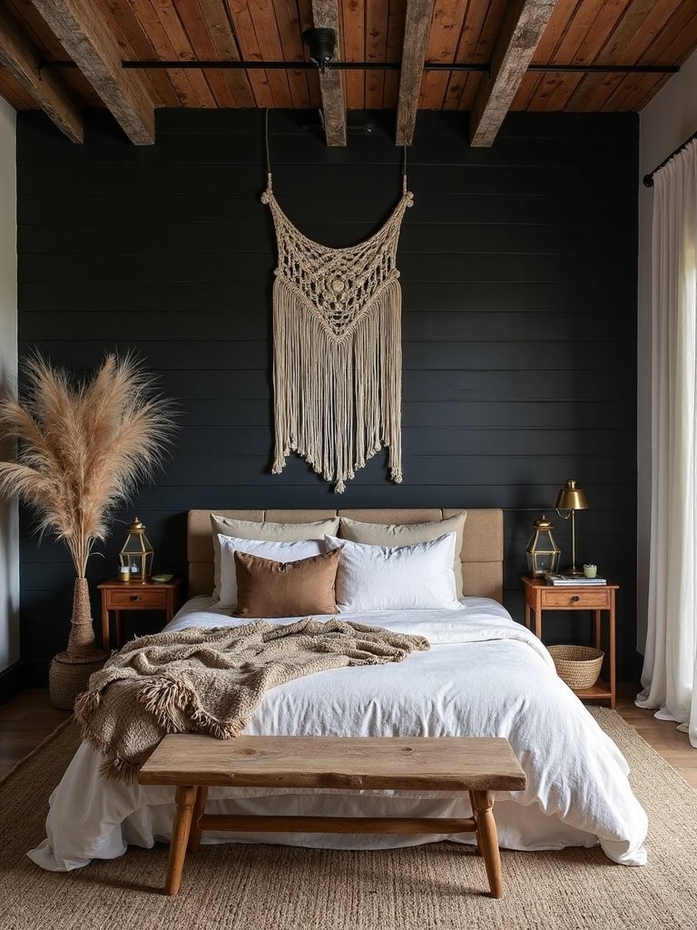 rustic minimalist dark boho