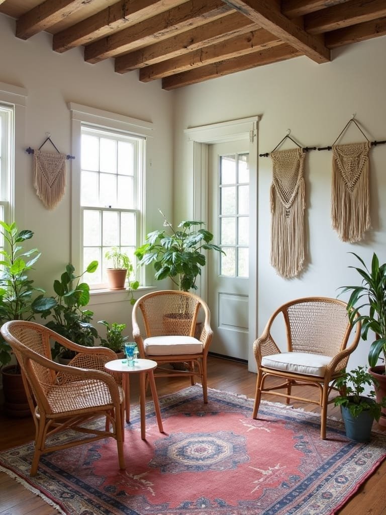 rustic relaxed boho living