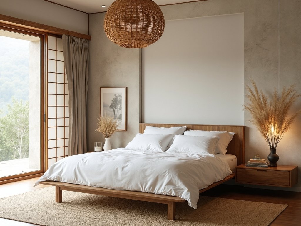 serene japanese bohemian style