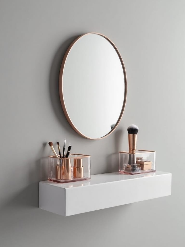 sleek shelves for organization