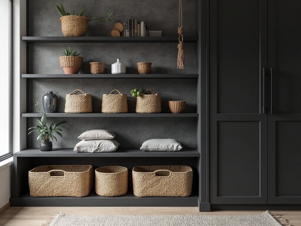 sleek sophisticated black storage solutions