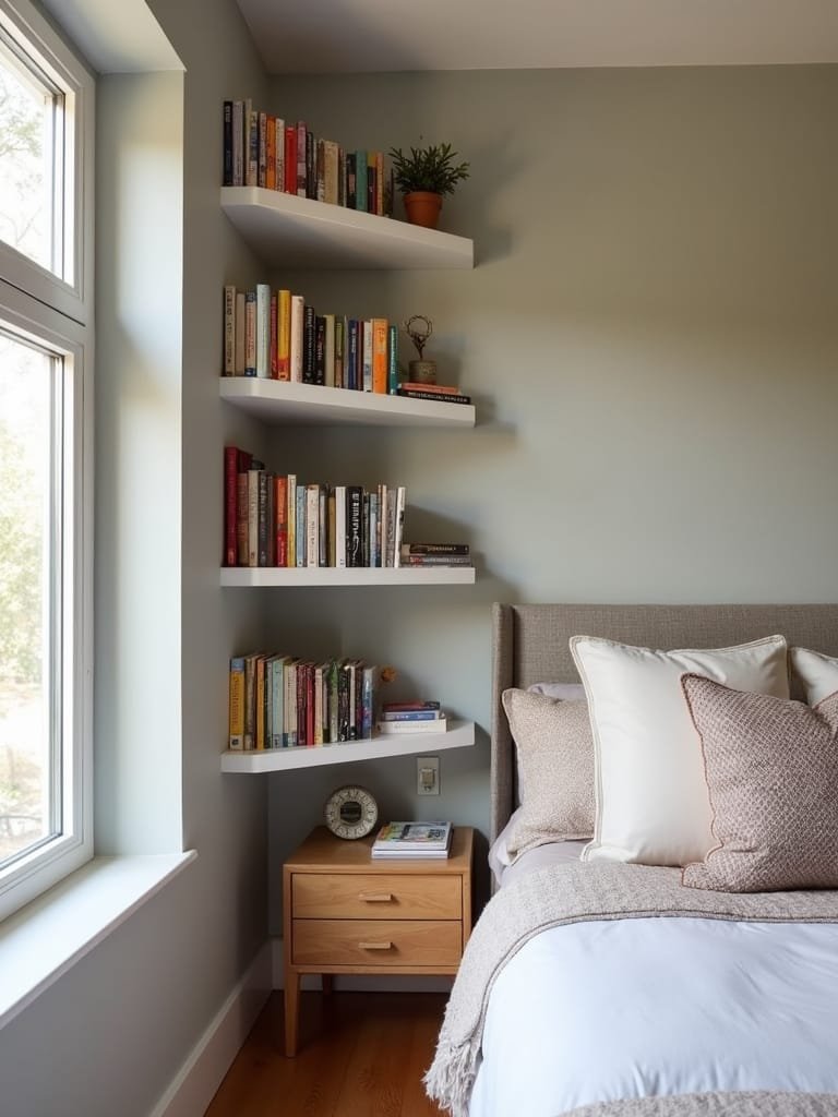 smart shelving solutions for bedrooms